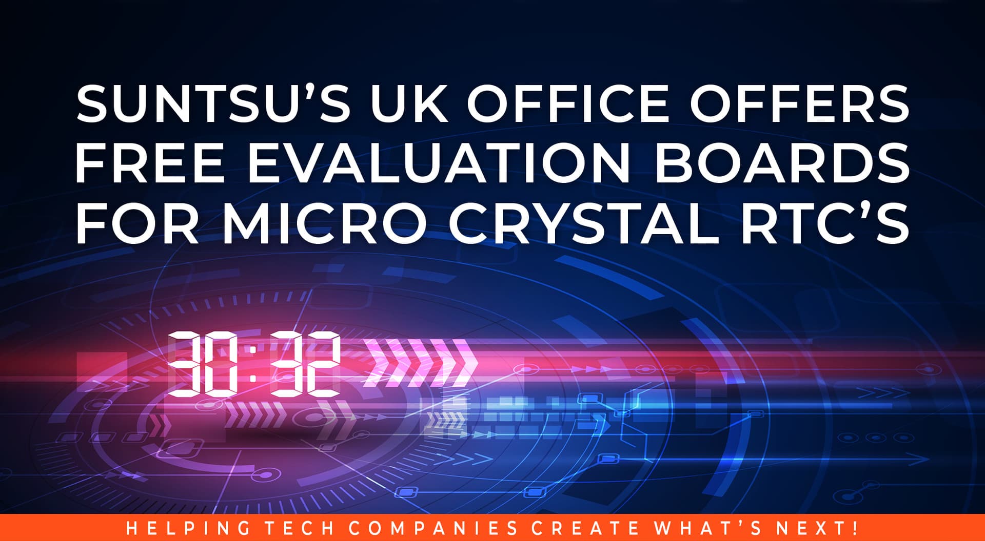 Suntsu's UK office offers free eval boards for MicroCrystal RTCs