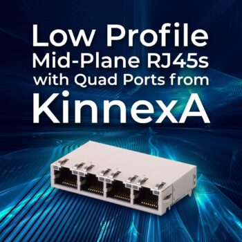 Low Profile, Mid-Plane RJ45s with Quad Ports from KinnexA