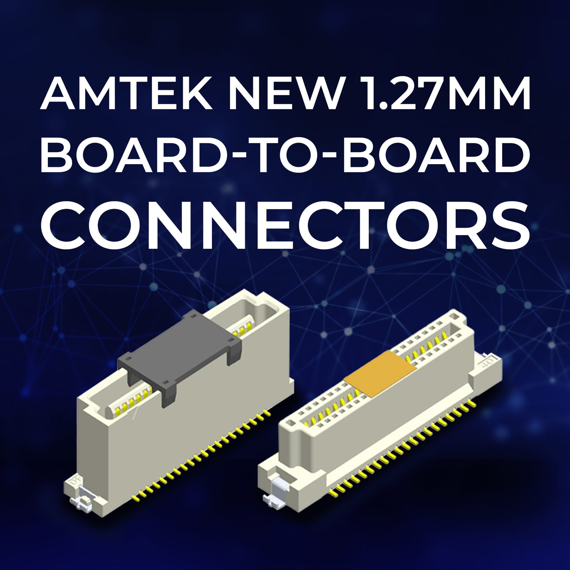 Amtek Introduces 1.27mm BTB Connectors with Multiple Stacking Heights