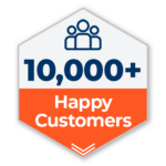 10,000+ Happy Customers badge